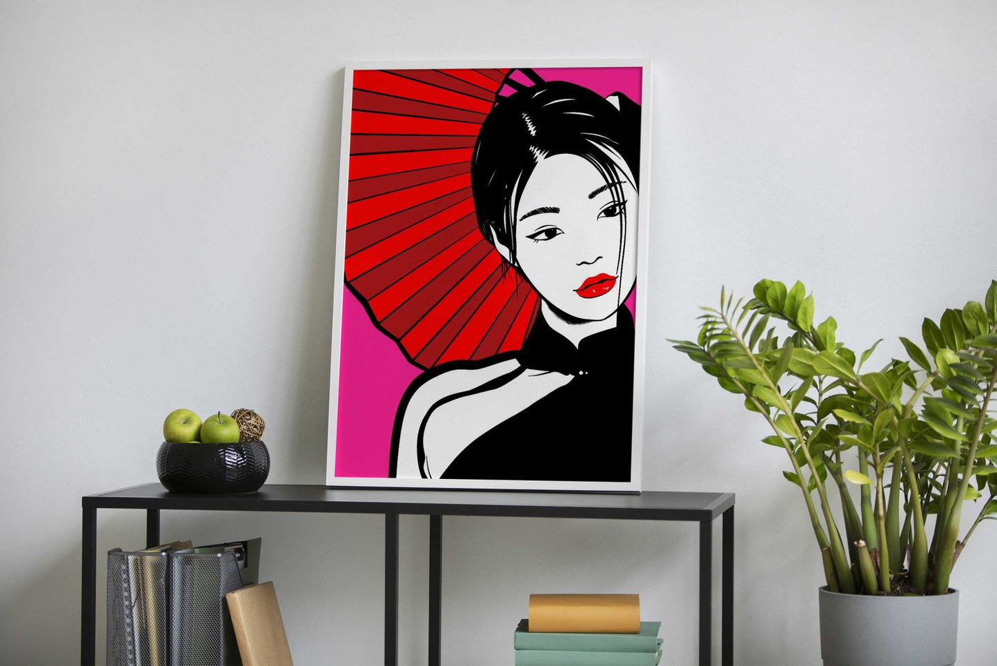 Pink japanese girl Asian Style Poster | Wall Art  for Home & Office | High-Quality Print
