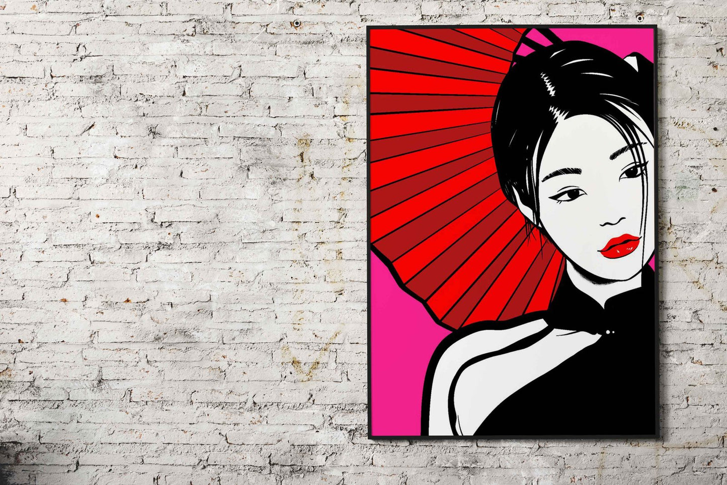 Pink japanese girl Asian Style Poster | Wall Art  for Home & Office | High-Quality Print