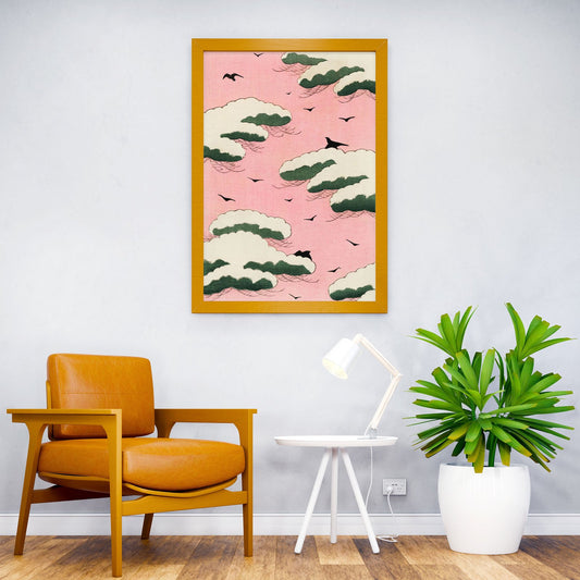 Pink Sky Asian Style Poster | Wall Art for Home  & Office | High-Quality Print