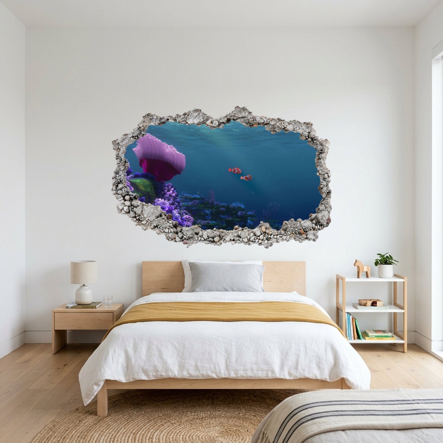 Pixar Finding Nemo Underwater Kids Room Decor 3D Wall Hole Decal 187