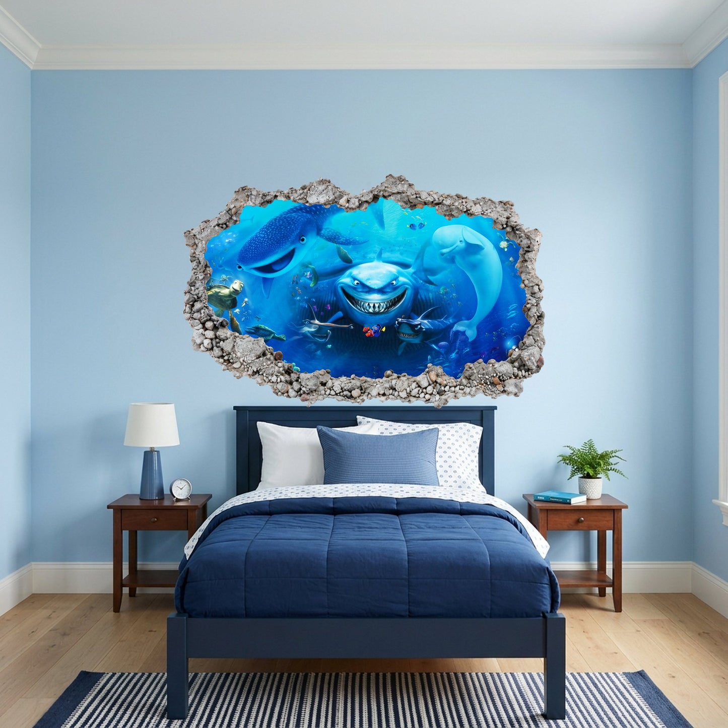 Pixar Finding Nemo Underwater Playroom Art Decal Smashed Brick Decal 179