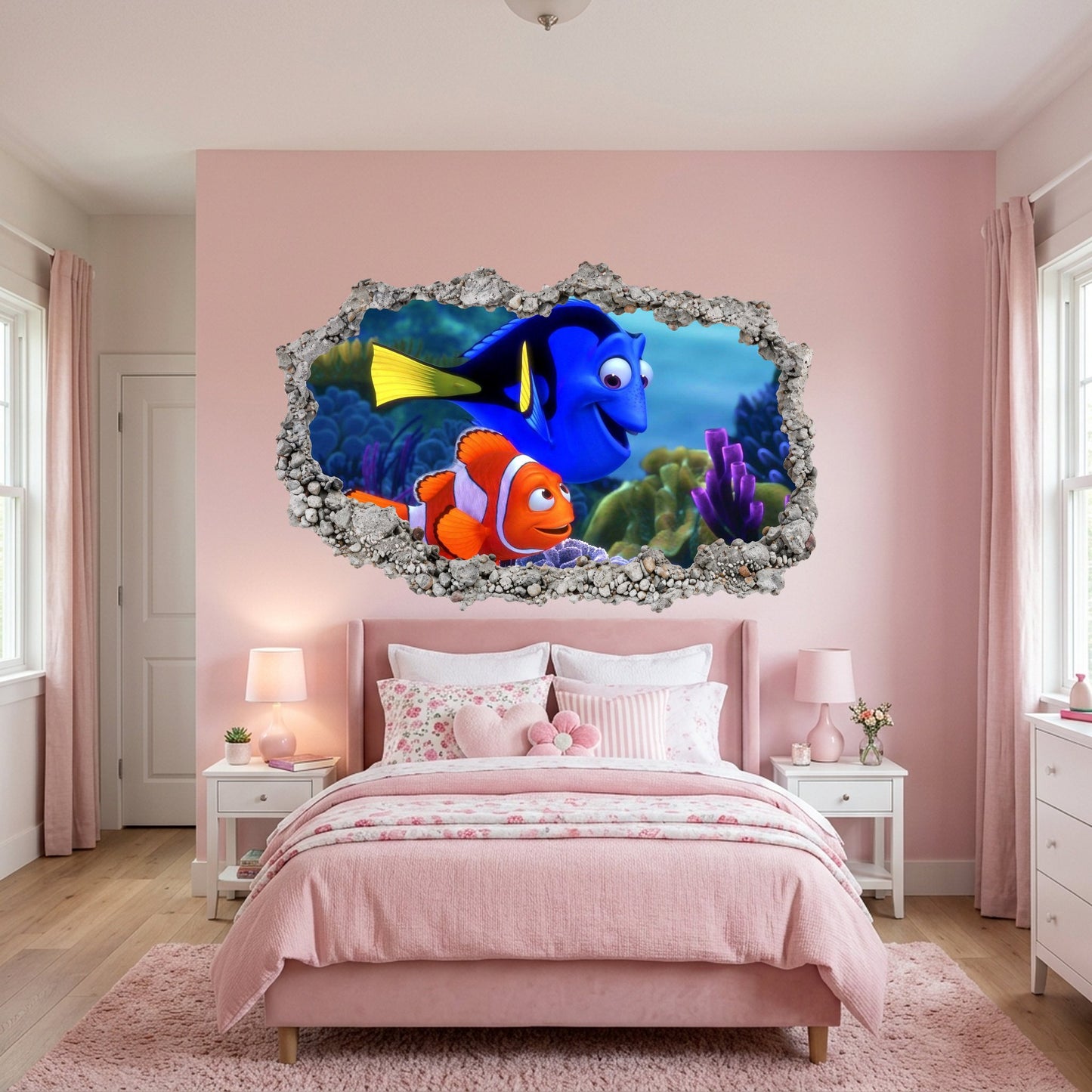 Pixar Finding Nemo Underwater Vinyl Mural Kids Room Decor 164