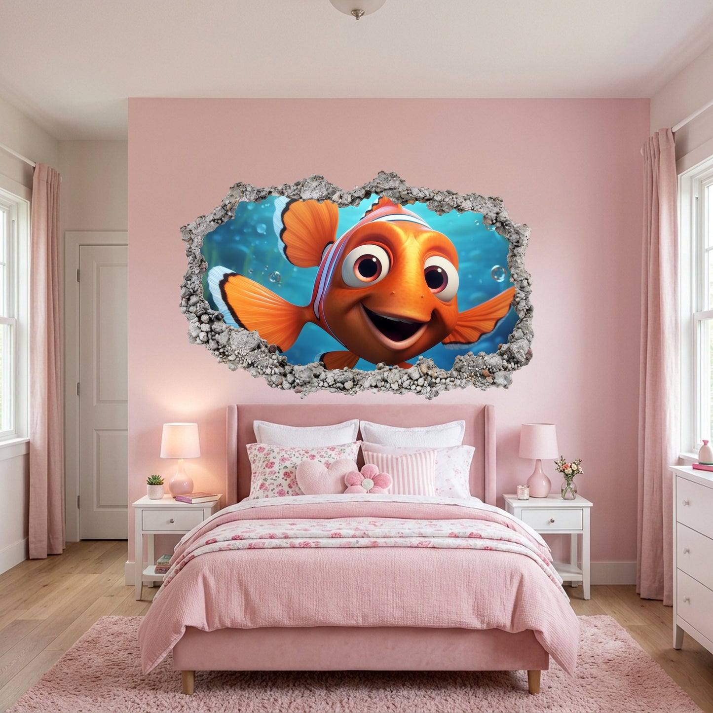 Pixar Finding Nemo Underwater Vinyl Mural Playroom Art Decal 188
