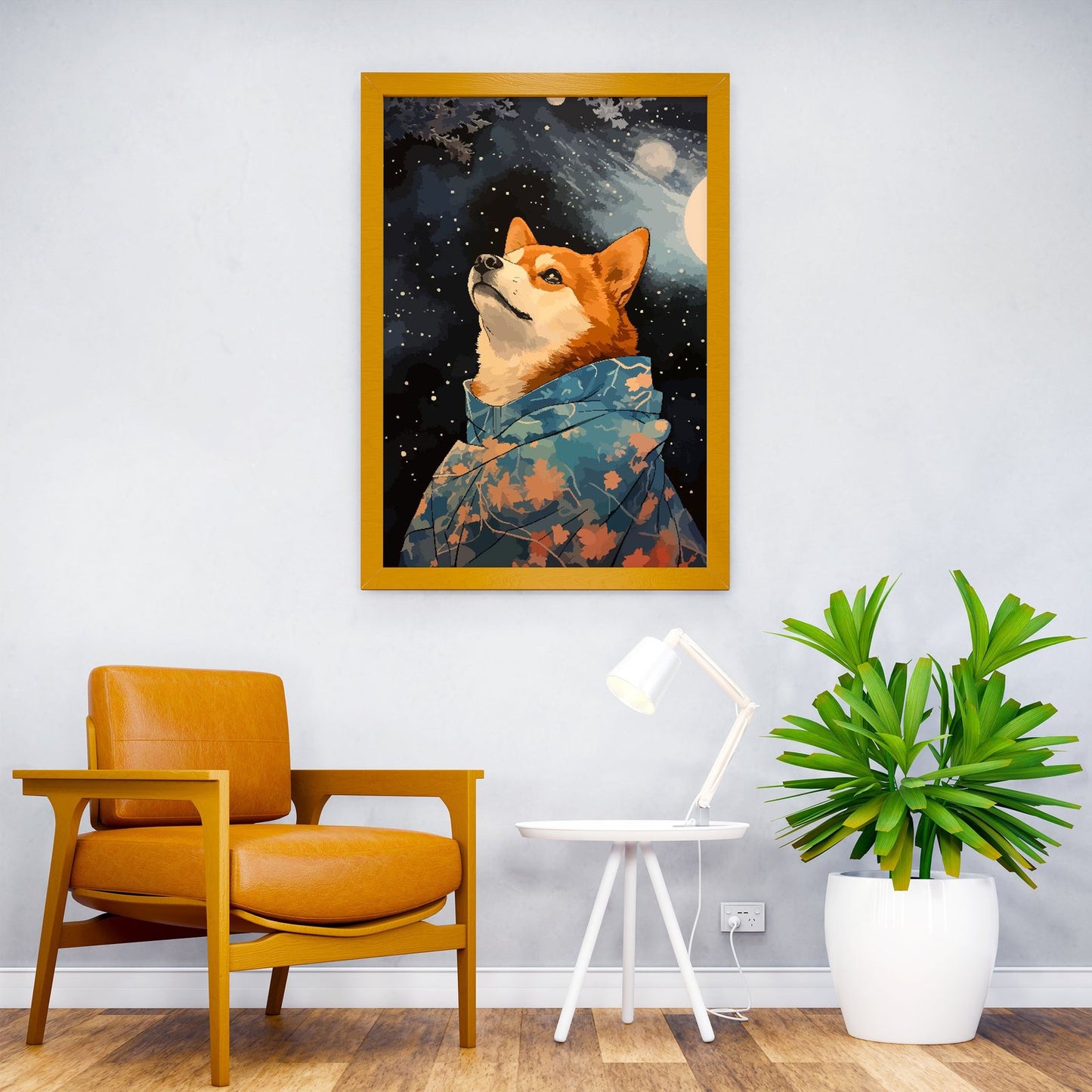 Pixel Art Shiba Inu Sakura Asian Style Poster | Wall Art for Home & Office | High-Quality Print