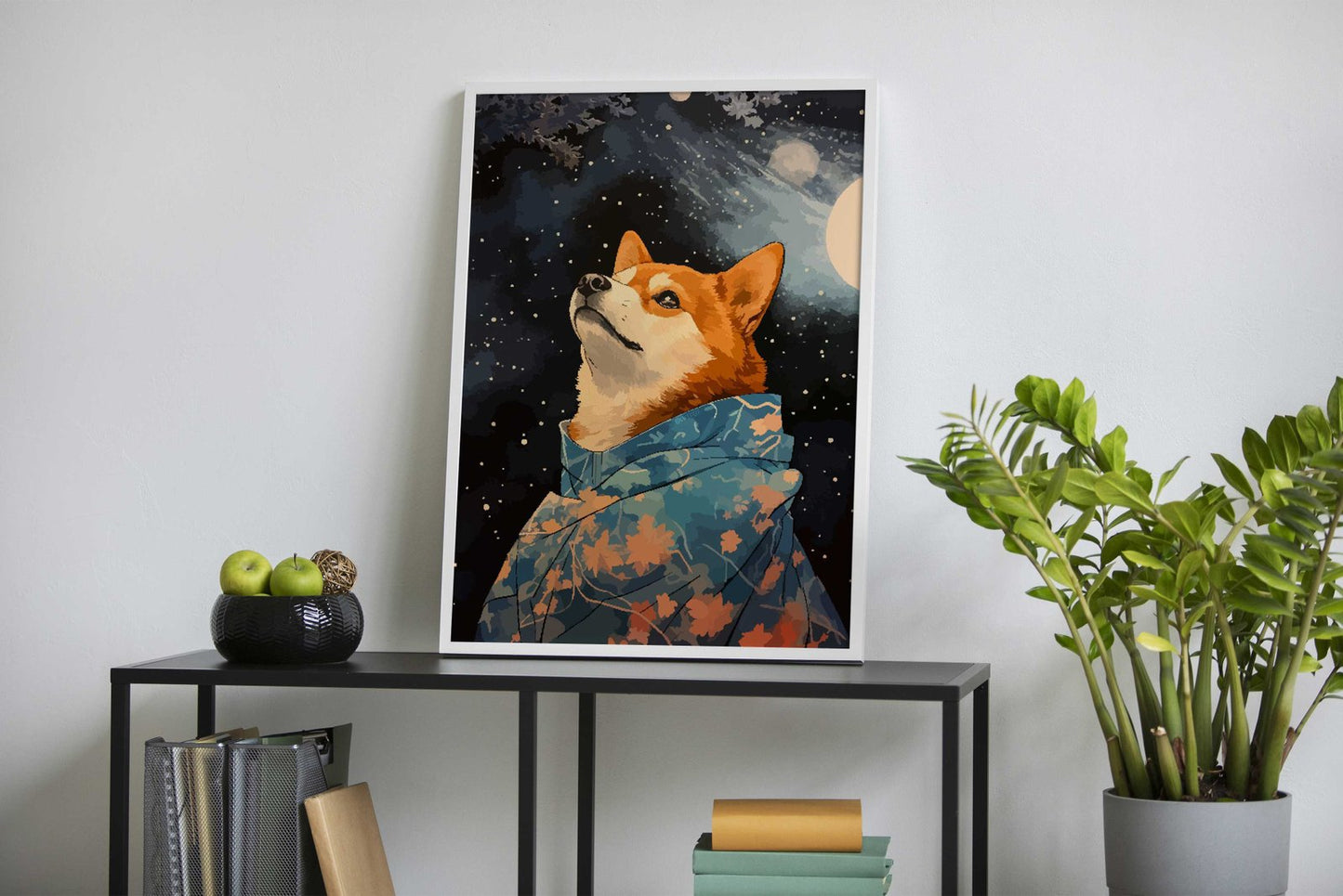 Pixel Art Shiba Inu Sakura Asian Style Poster | Wall Art for Home & Office | High-Quality Print