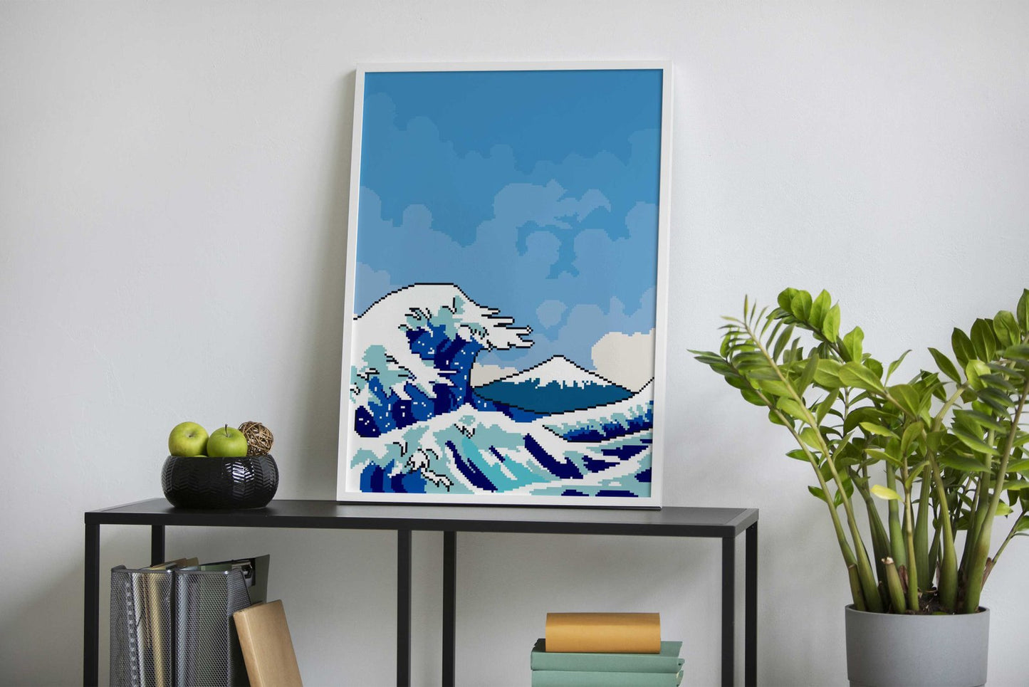 Pixelated Great Wave Kanagawa Asian Style P oster | Wall Art for Home & Office | High-Quality Print