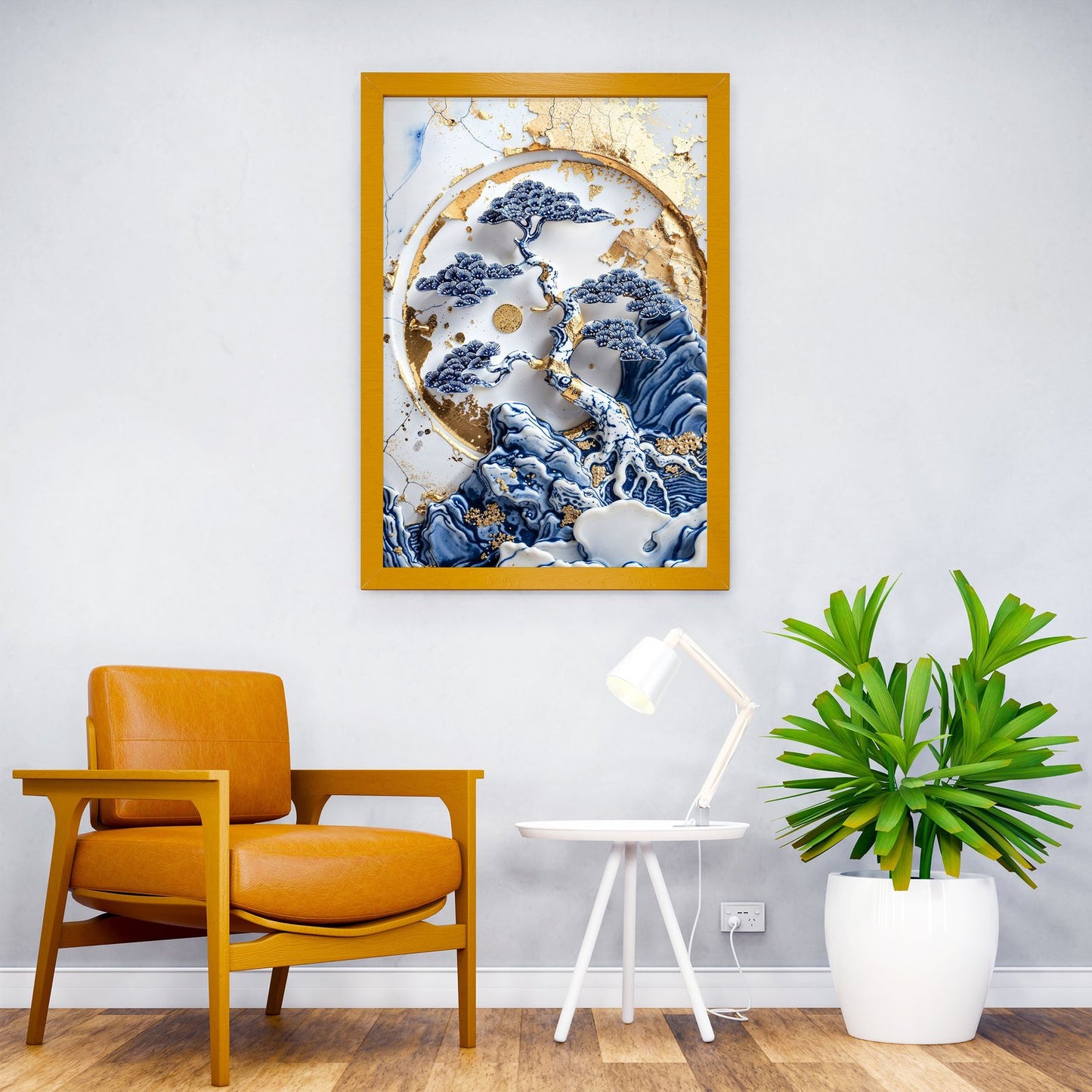 Porcelain Bonsai Tree Art Asian Style Poster |  Wall Art for Home & Office | High-Quality Print