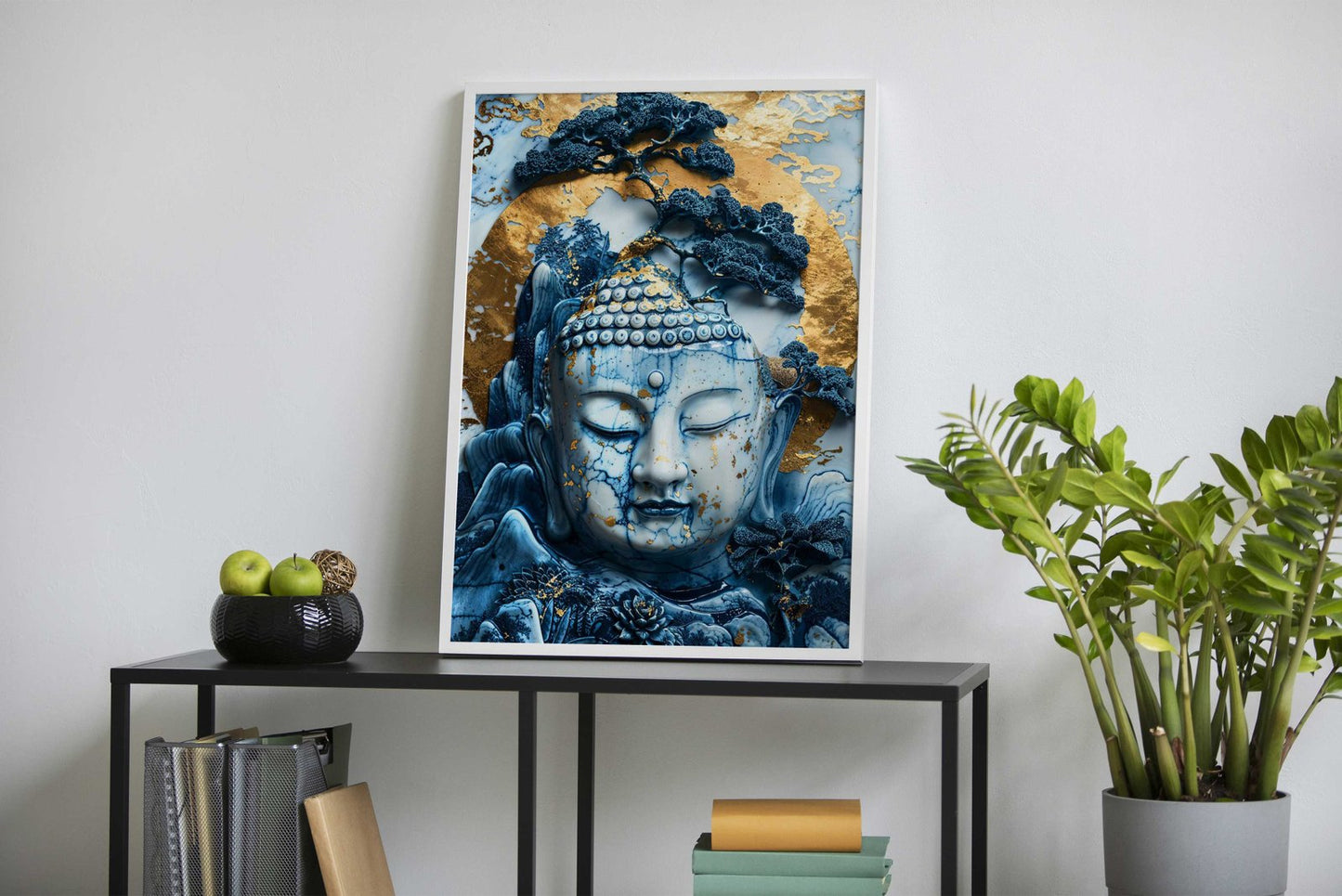 Porcelain Buddha Reclaimed Asian Style Poste r | Wall Art for Home & Office | High-Quality Print