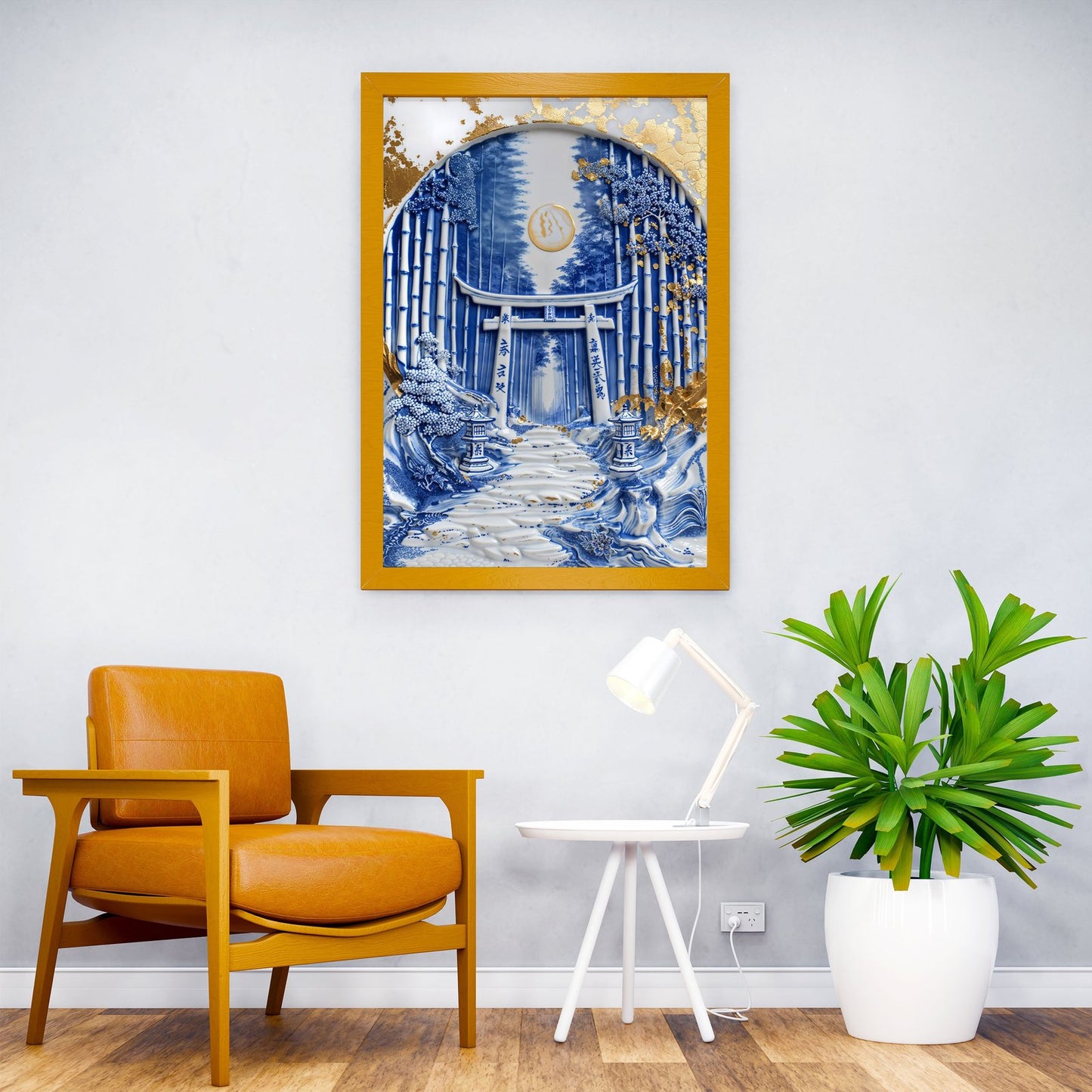 Porcelain Forest Sanctuary Asian Style Poster  | Wall Art for Home & Office | High-Quality Print