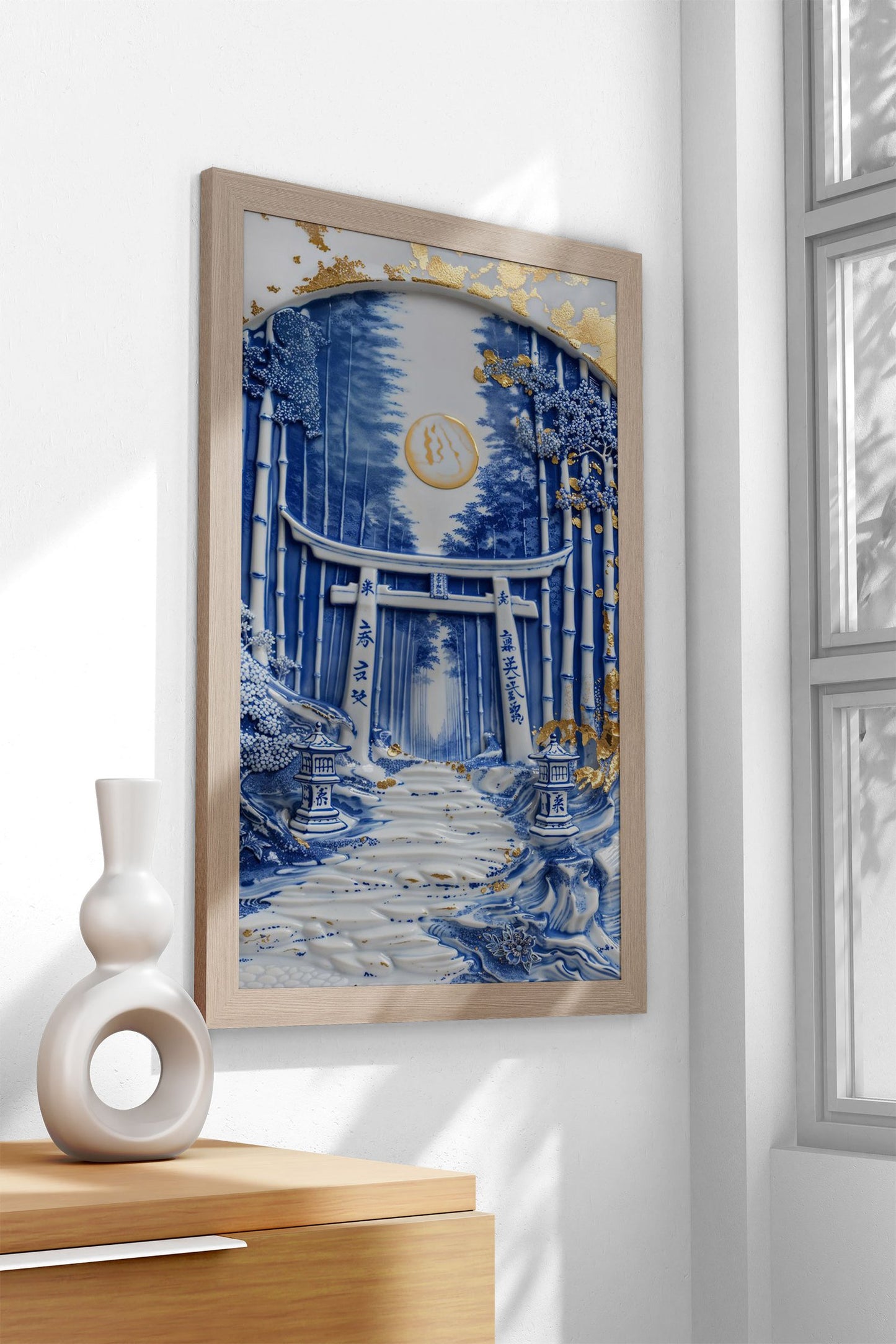 Porcelain Forest Sanctuary Asian Style Poster  | Wall Art for Home & Office | High-Quality Print