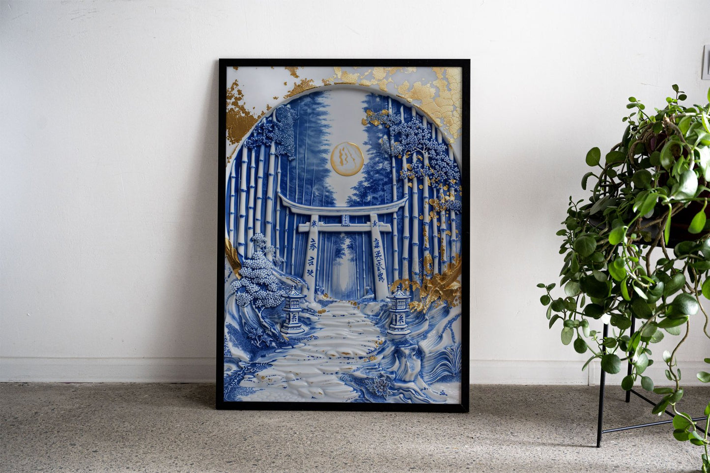 Porcelain Forest Sanctuary Asian Style Poster  | Wall Art for Home & Office | High-Quality Print