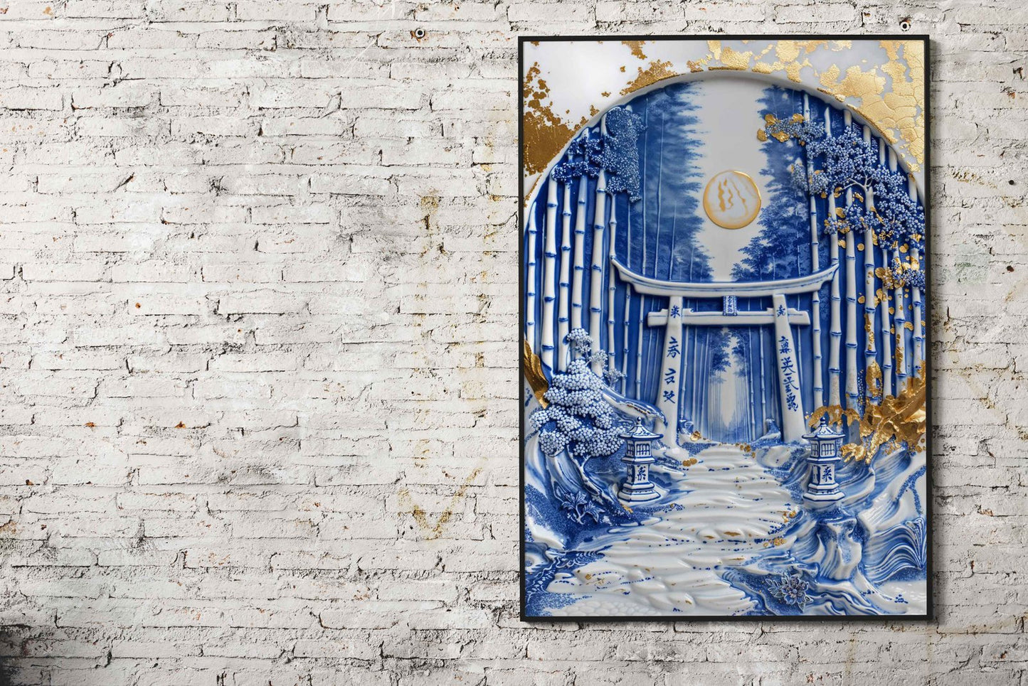 Porcelain Forest Sanctuary Asian Style Poster  | Wall Art for Home & Office | High-Quality Print