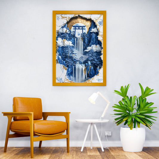 Porcelain Gateway to Peace Asian Style Poster  | Wall Art for Home & Office | High-Quality Print