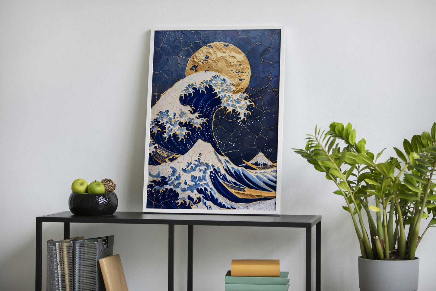 Porcelain Great Wave Kintsugi Art Asian Style  Poster | Wall Art for Home & Office | High-Quality Print