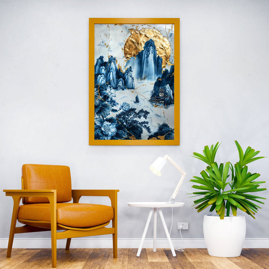 Porcelain Island Voyage Asian Style Poster | W all Art for Home & Office | High-Quality Print