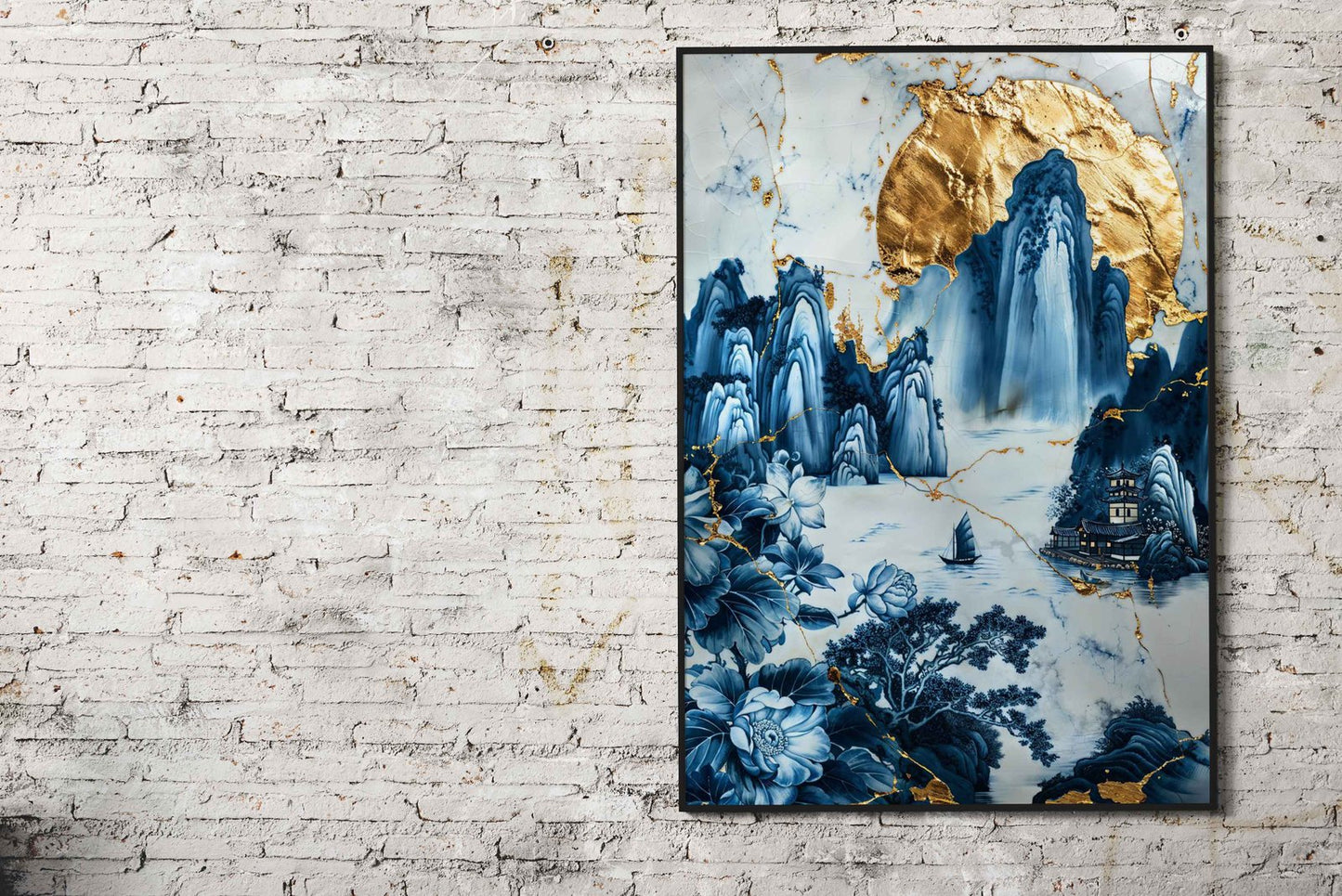 Porcelain Island Voyage Asian Style Poster | W all Art for Home & Office | High-Quality Print