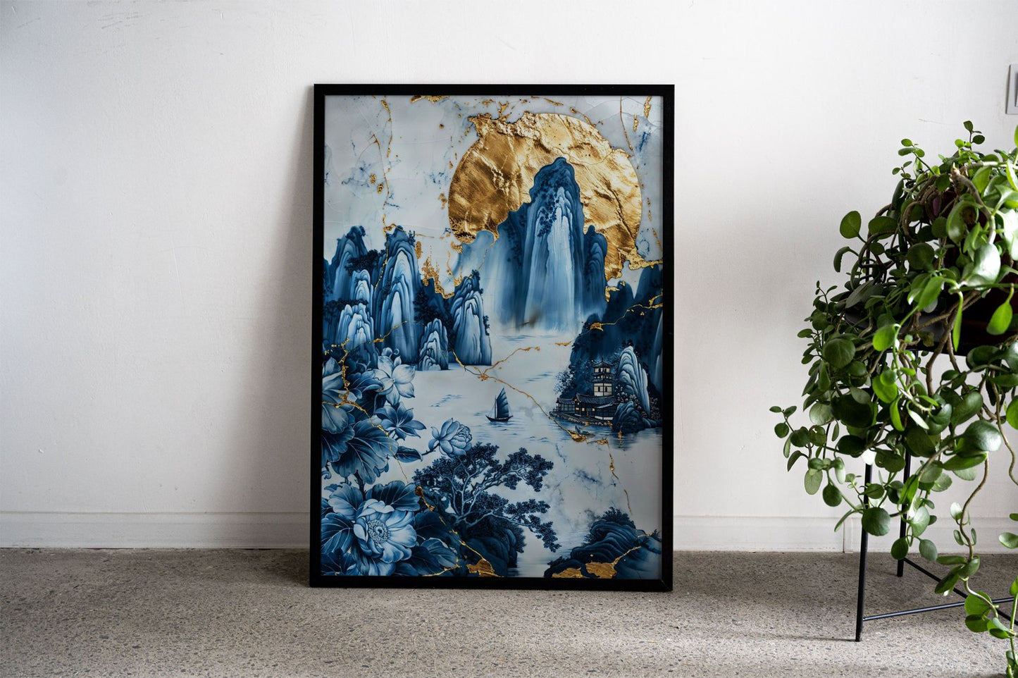 Porcelain Island Voyage Asian Style Poster | W all Art for Home & Office | High-Quality Print