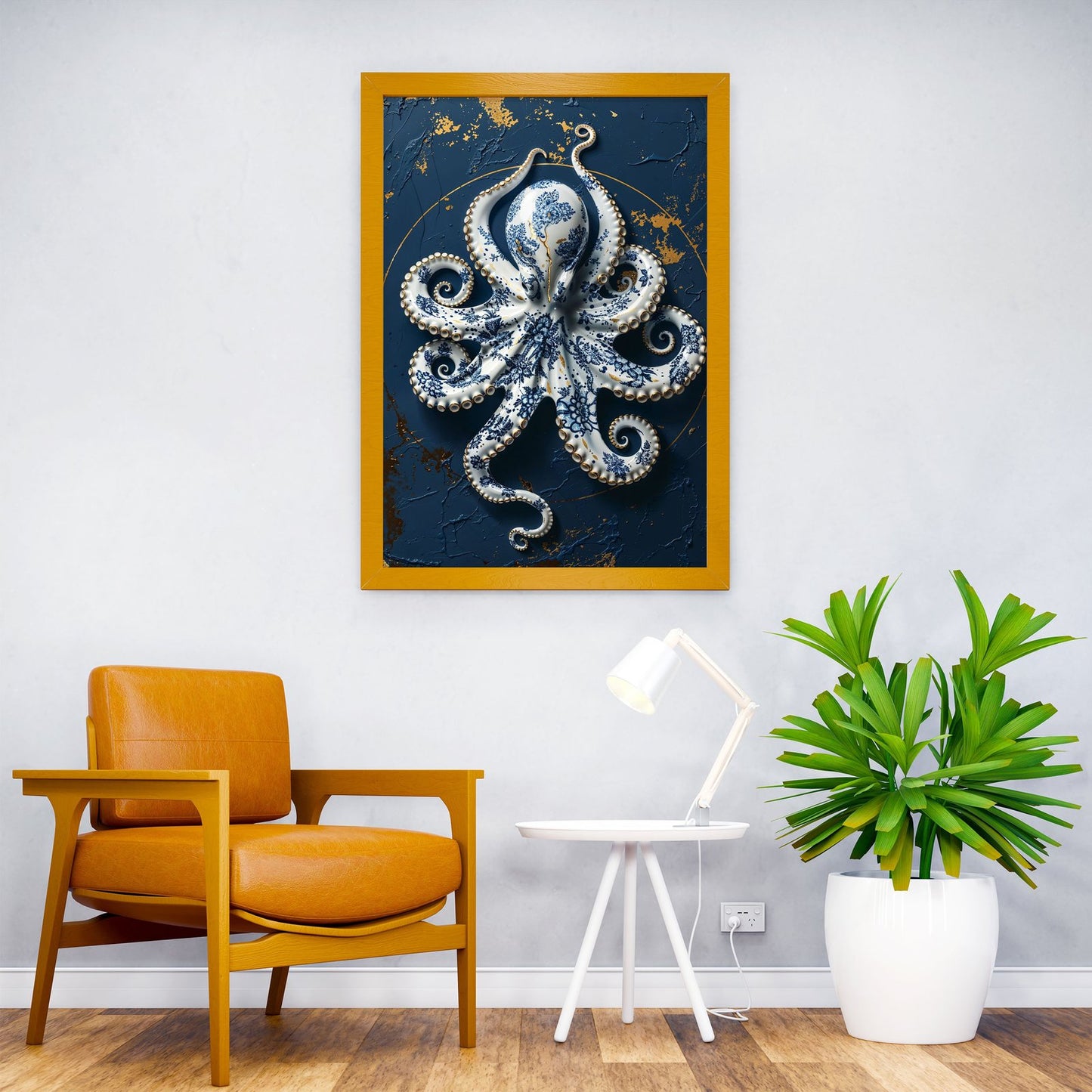 Porcelain Octopus Elegance Asian Style Poste r | Wall Art for Home & Office | High-Quality Print