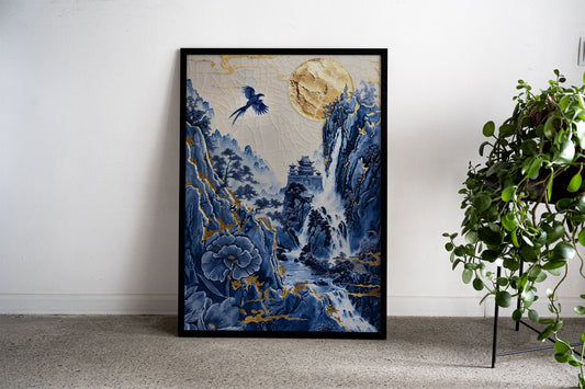 Porcelain Paradise Asian Style Poster | Wall Ar t for Home & Office | High-Quality Print