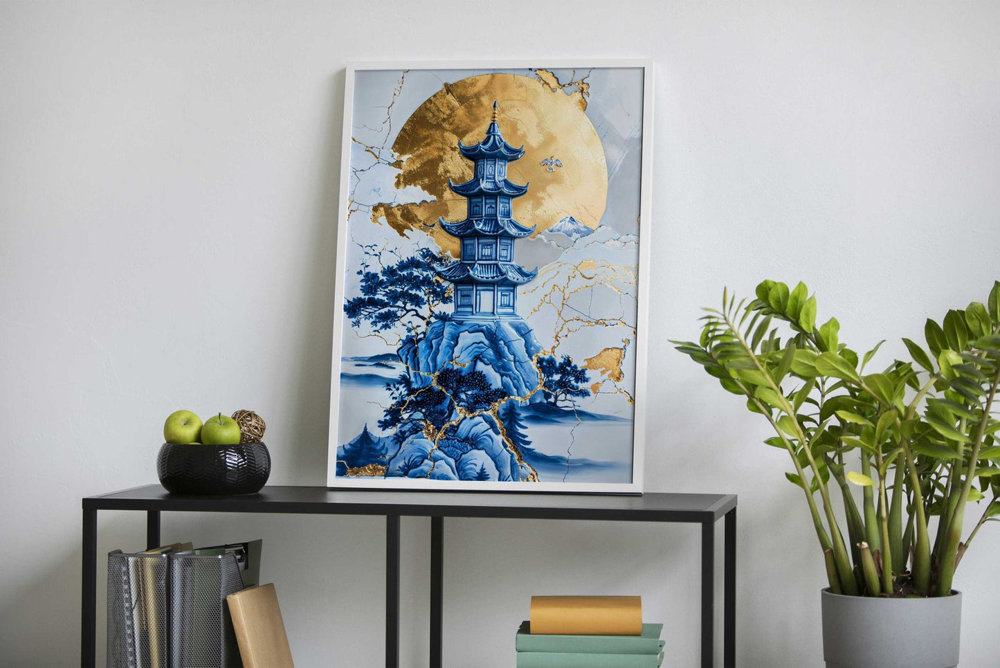 Porcelain Peak Palace Asian Style Poster | Wal l Art for Home & Office | High-Quality Print