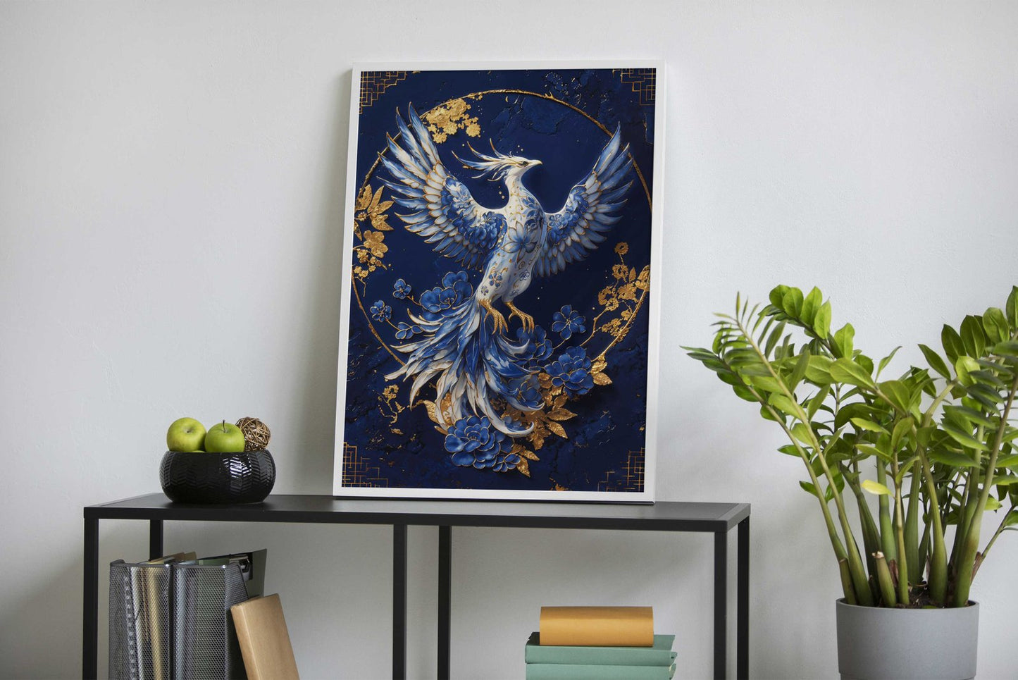 Porcelain Phoenix Reborn Asian Style Poster |  Wall Art for Home & Office | High-Quality Print