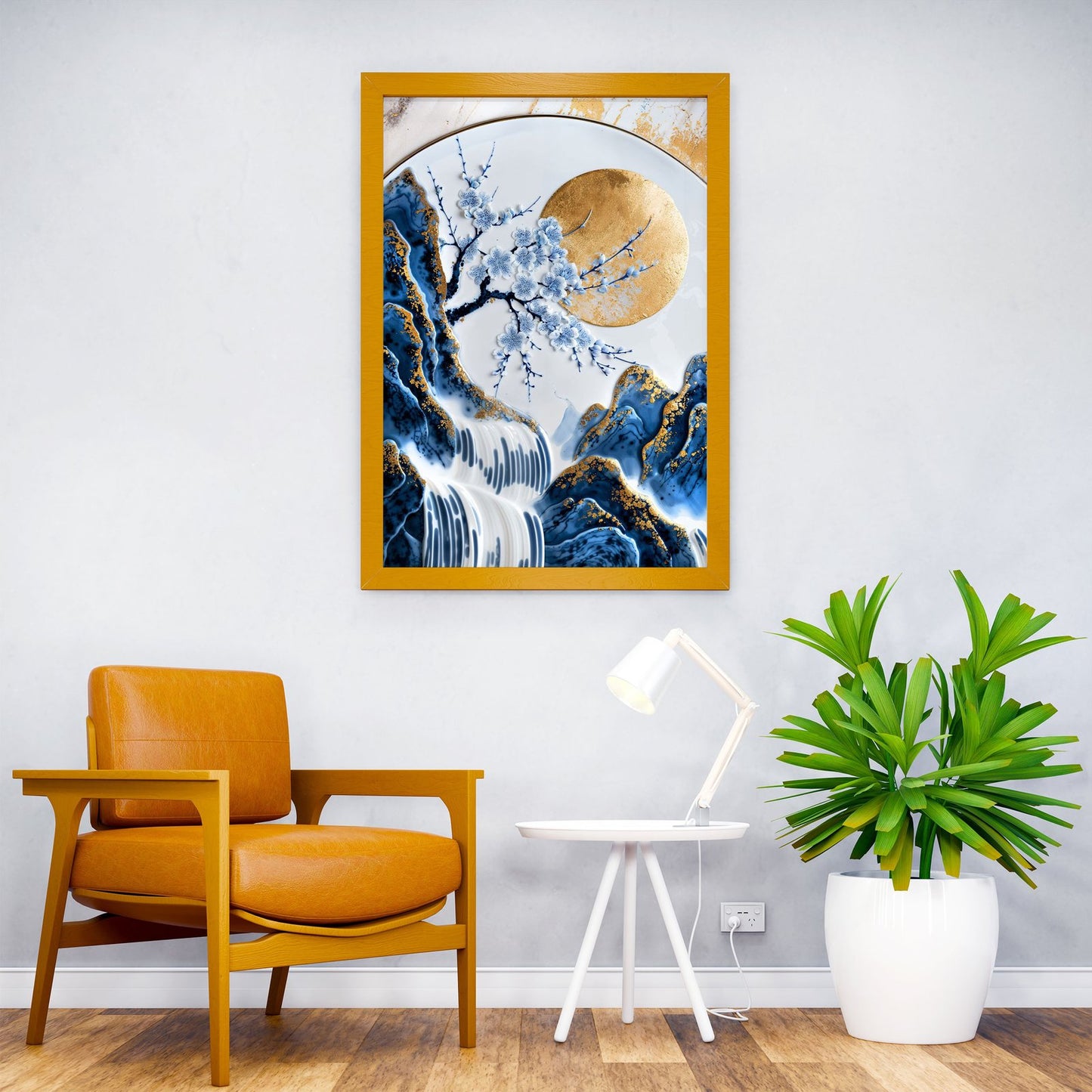 Porcelain Sakura Bloom Art Asian Style Poster  | Wall Art for Home & Office | High-Quality Print