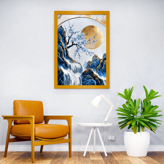 Porcelain Sakura Bloom Art Asian Style Poster  | Wall Art for Home & Office | High-Quality Print