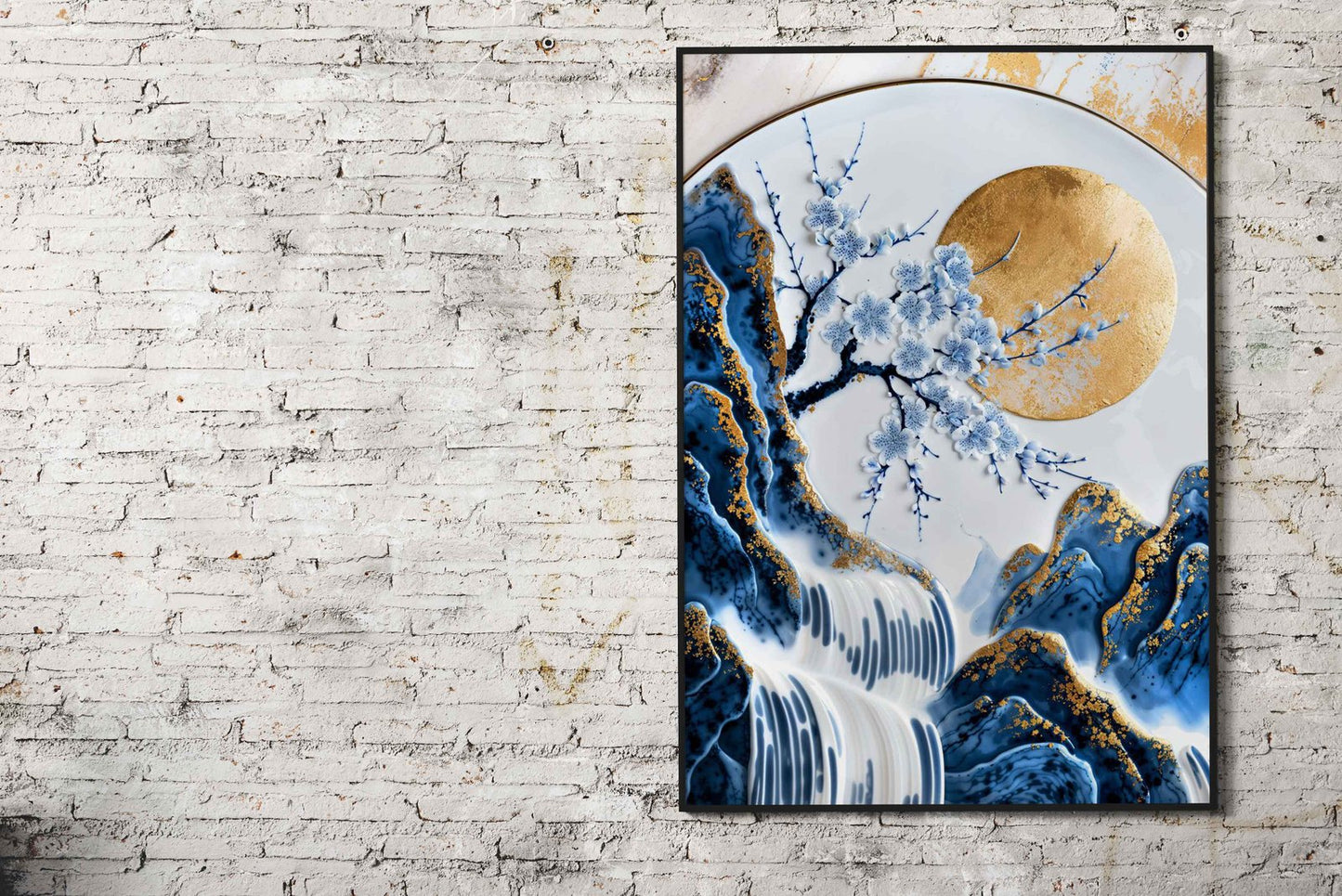 Porcelain Sakura Bloom Art Asian Style Poster  | Wall Art for Home & Office | High-Quality Print