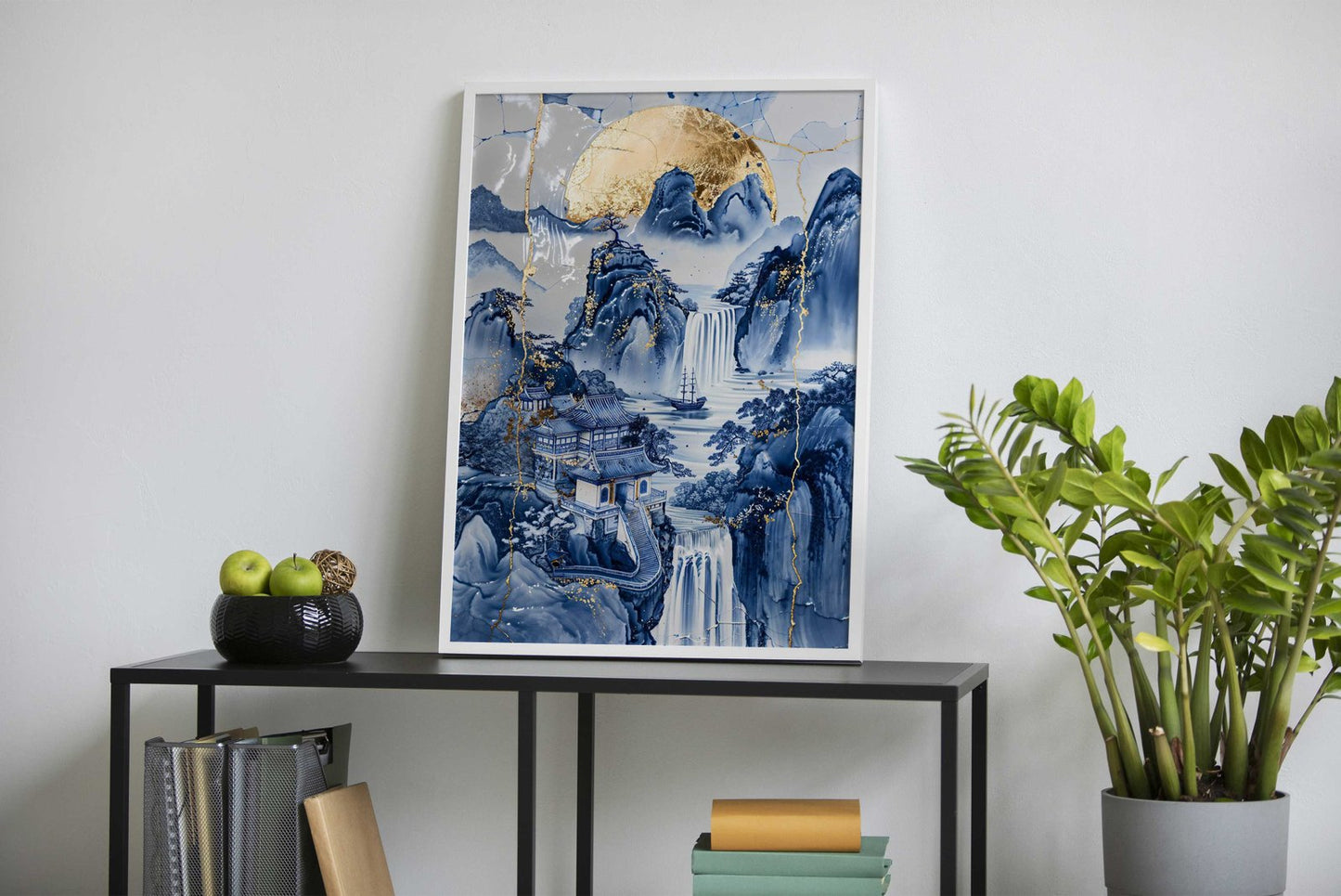 Porcelain Sunset Sanctuary Asian Style Poster  | Wall Art for Home & Office | High-Quality Print