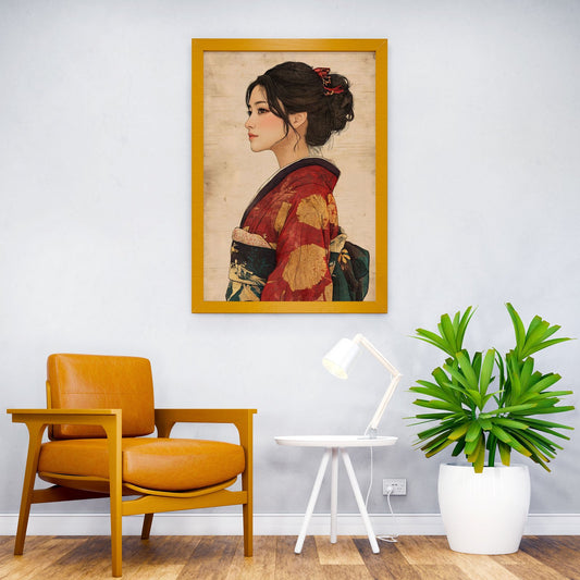 Portrait Kimono Asian Style Poster | Wall Art fo r Home & Office | High-Quality Print