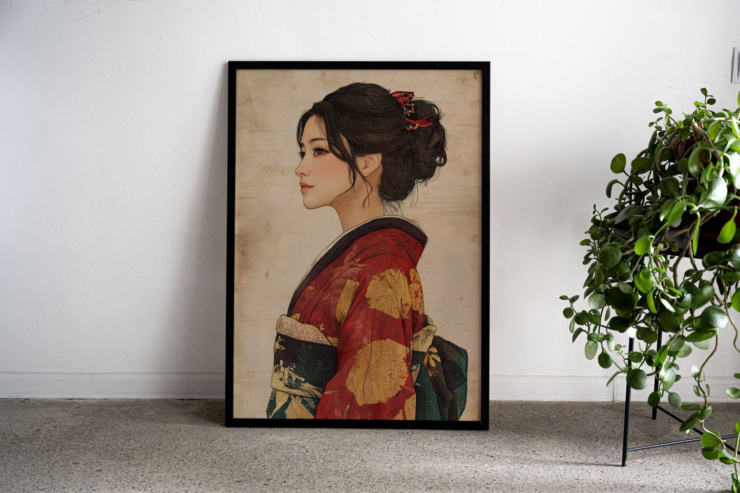 Portrait Kimono Asian Style Poster | Wall Art fo r Home & Office | High-Quality Print
