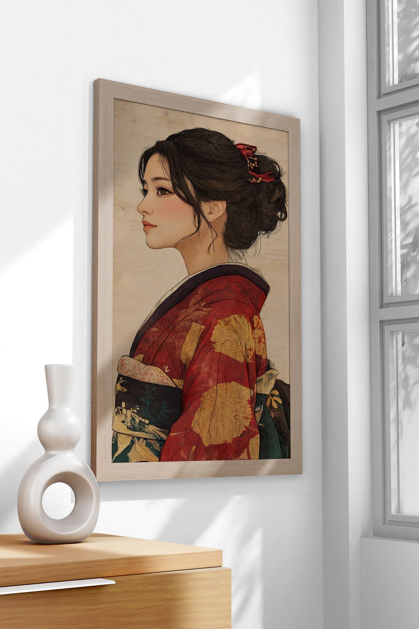 Portrait Kimono Asian Style Poster | Wall Art fo r Home & Office | High-Quality Print