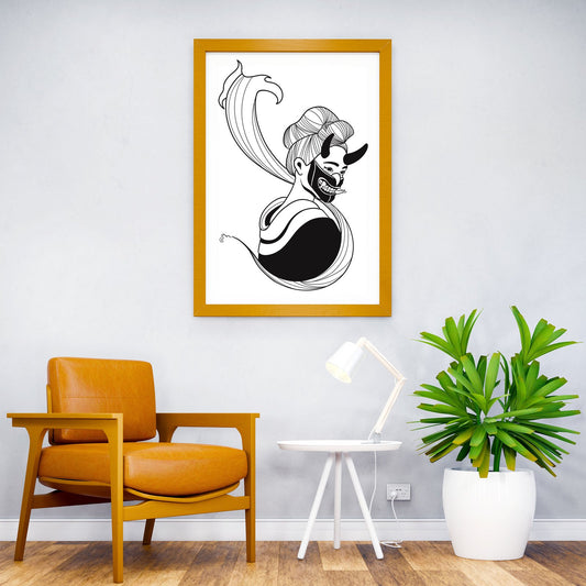 Portrait of a samurai girl Asian Style Poster | W all Art for Home & Office | High-Quality Print