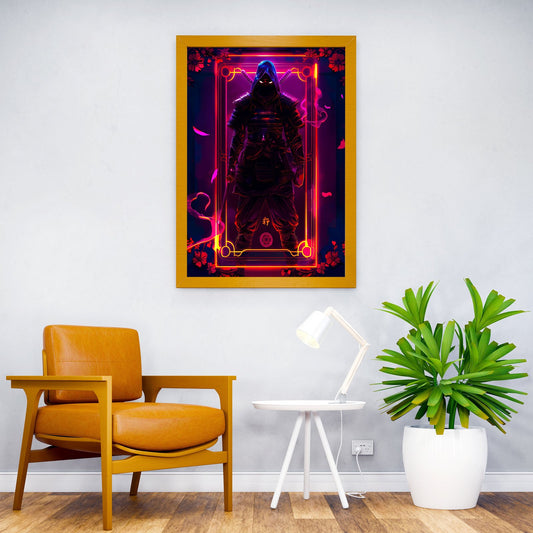 Posters Ninja Neon Asian Style Poster | Wall A rt for Home & Office | High-Quality Print