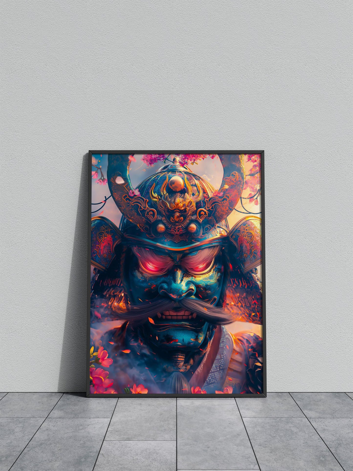 Psychedelic samurai Asian Style Poster | Wall  Art for Home & Office | High-Quality Print