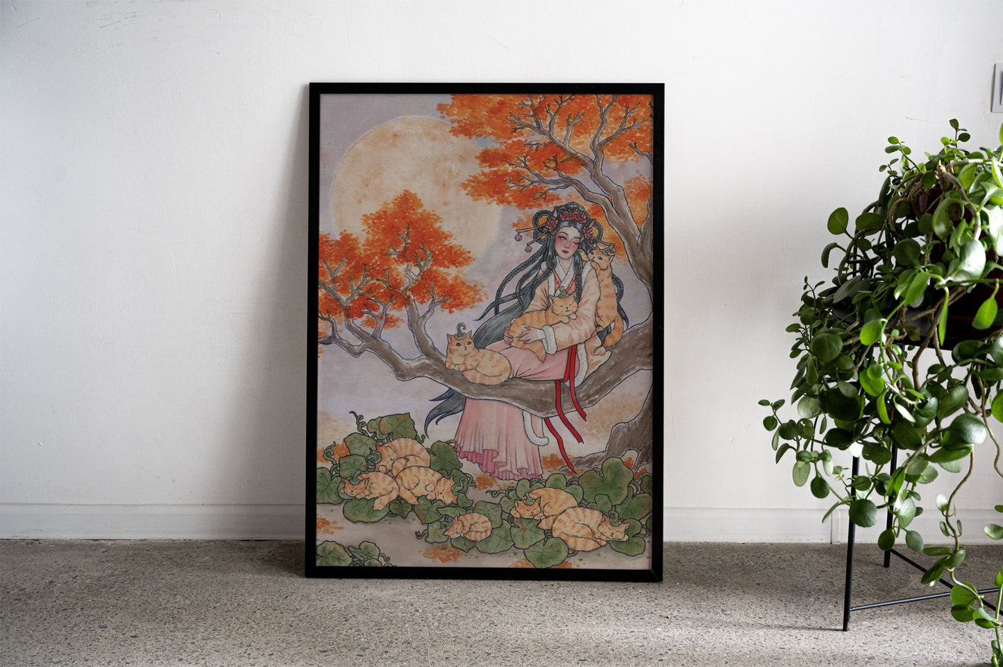 Pumpkin Patch Asian Style Poster | Wall Art fo r Home & Office | High-Quality Print