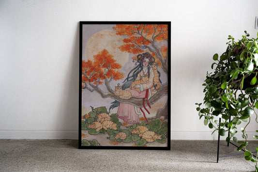 Pumpkin Patch Asian Style Poster | Wall Art fo r Home & Office | High-Quality Print
