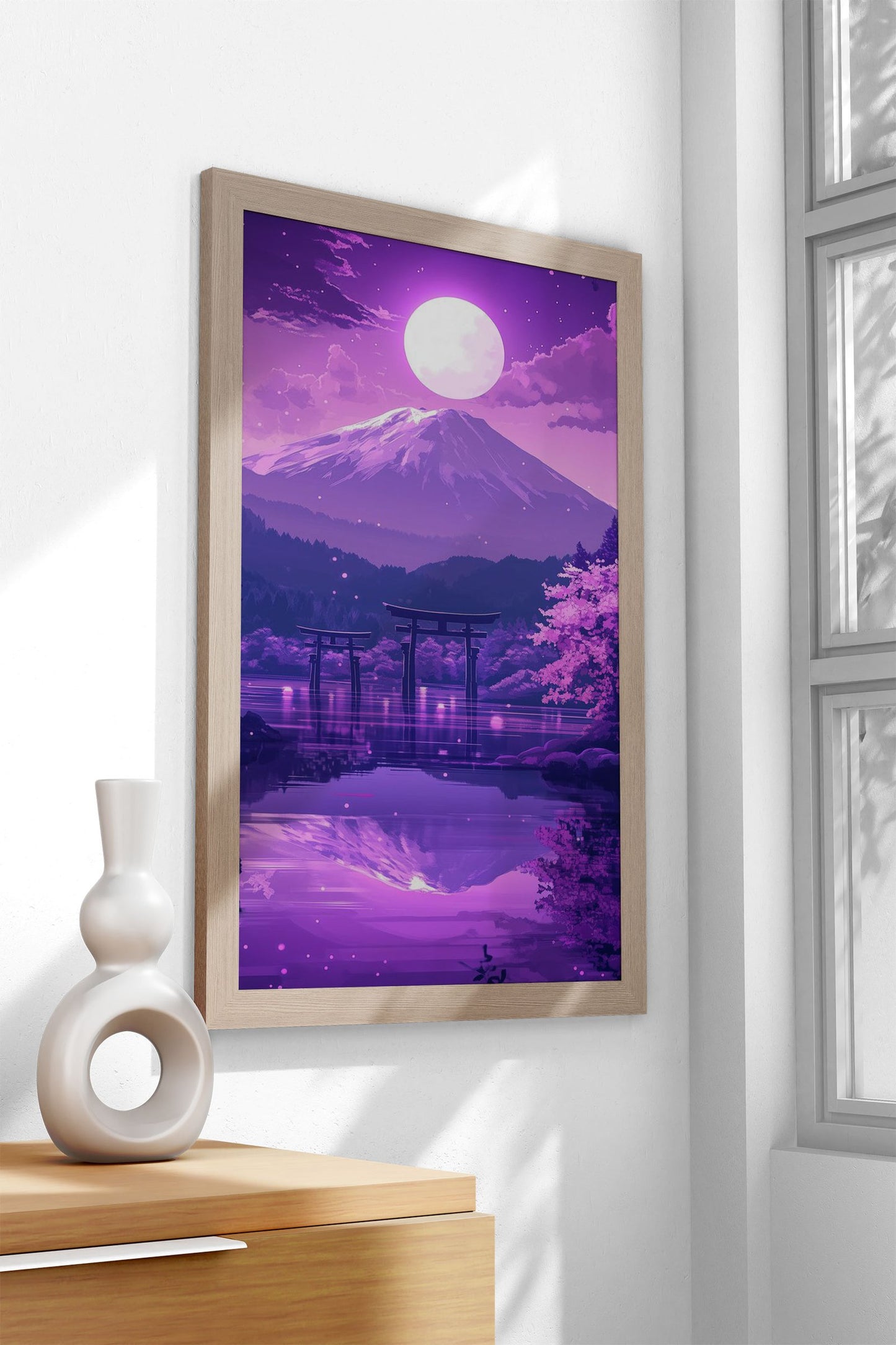 Purple Mountain Night Asian Style Poster | Wa ll Art for Home & Office | High-Quality Print