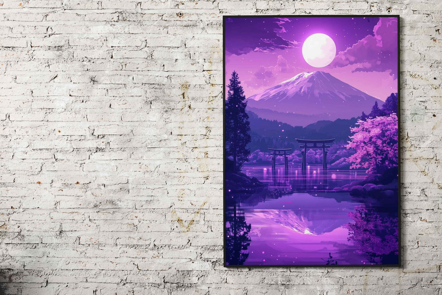Purple Mountain Night Asian Style Poster | Wa ll Art for Home & Office | High-Quality Print