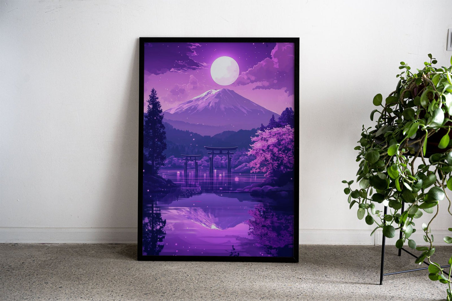 Purple Mountain Night Asian Style Poster | Wa ll Art for Home & Office | High-Quality Print