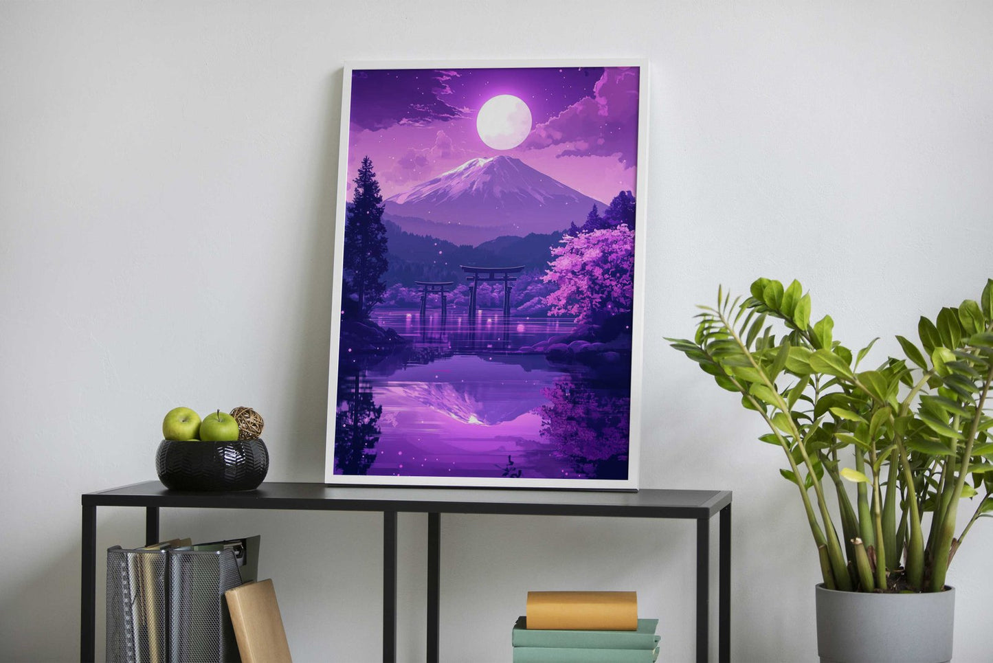 Purple Mountain Night Asian Style Poster | Wa ll Art for Home & Office | High-Quality Print