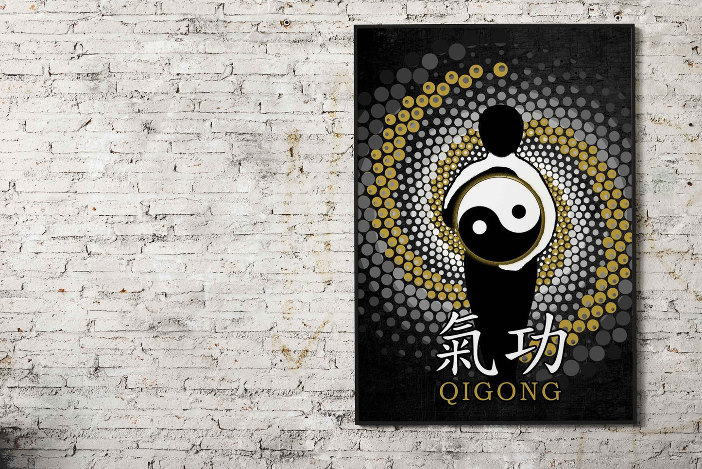 Qi Gong Yin Yang Tai Chi Asian Style Poster |  Wall Art for Home & Office | High-Quality Print