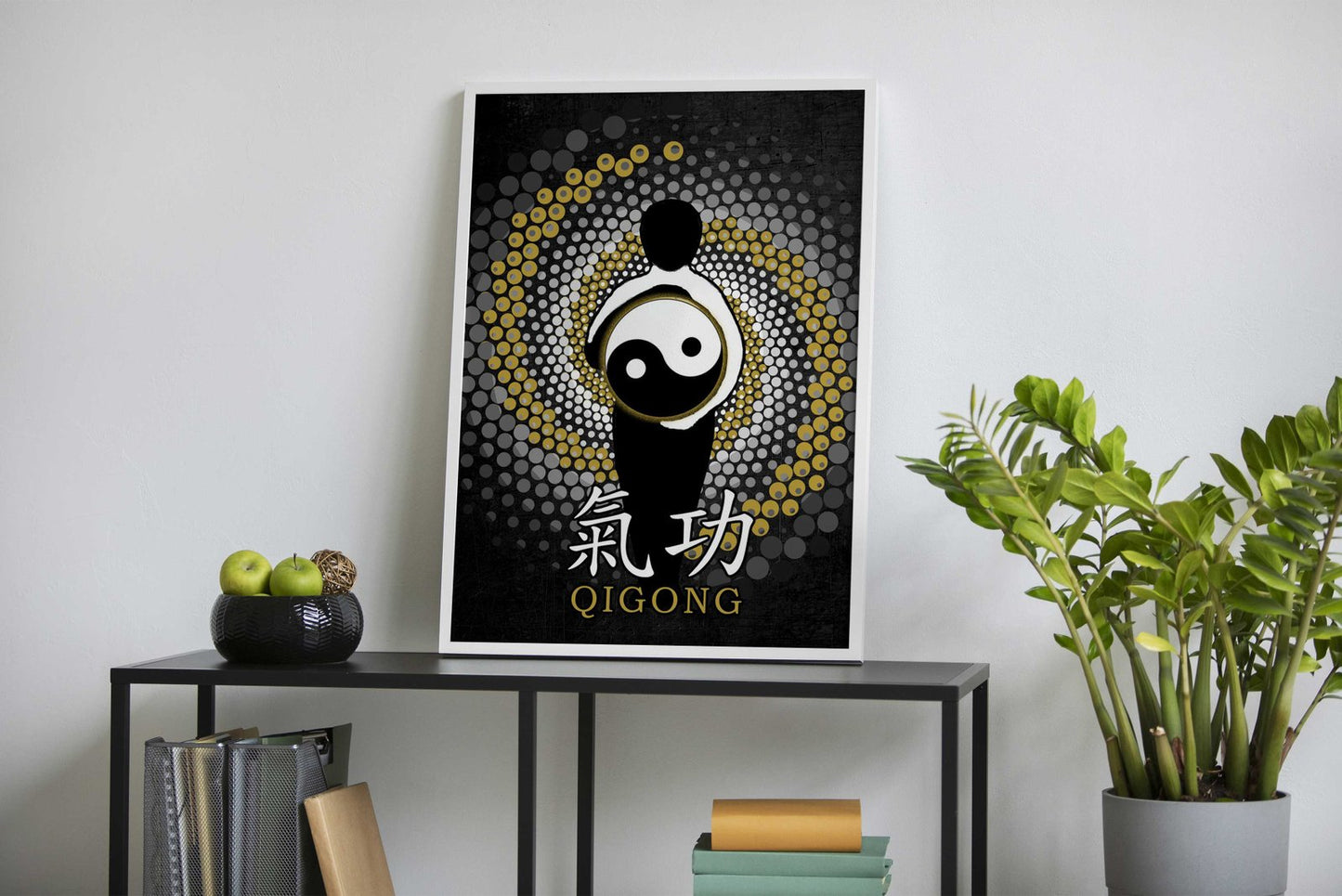Qi Gong Yin Yang Tai Chi Asian Style Poster |  Wall Art for Home & Office | High-Quality Print