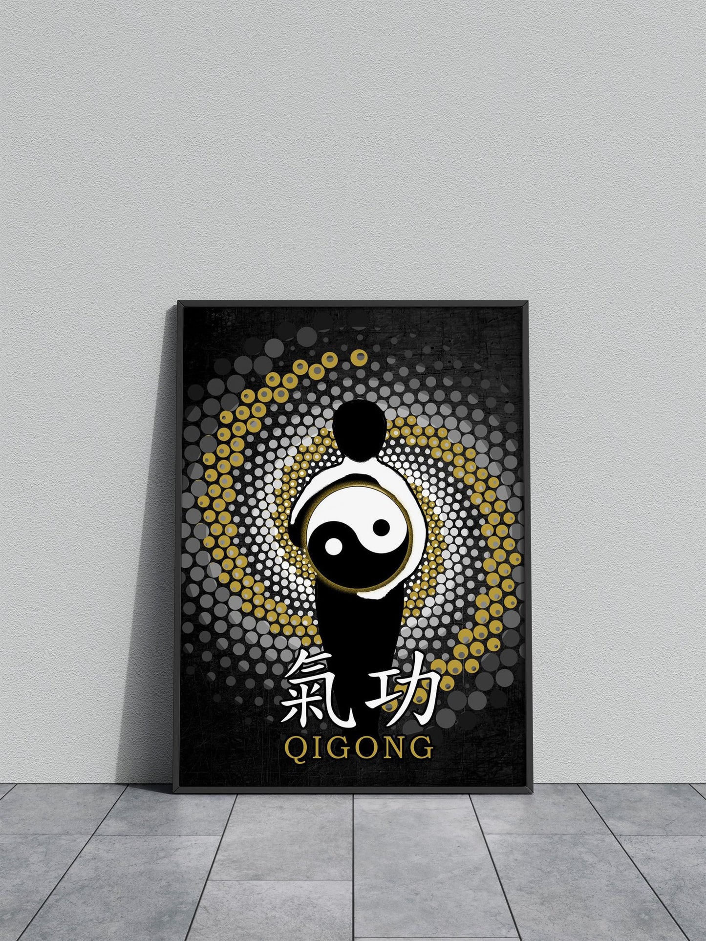 Qi Gong Yin Yang Tai Chi Asian Style Poster |  Wall Art for Home & Office | High-Quality Print