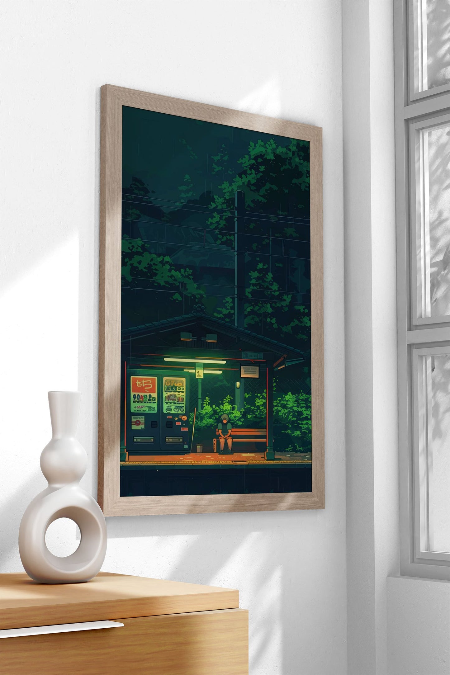 Quiet Wait Asian Style Poster | Wall Art for Ho me & Office | High-Quality Print