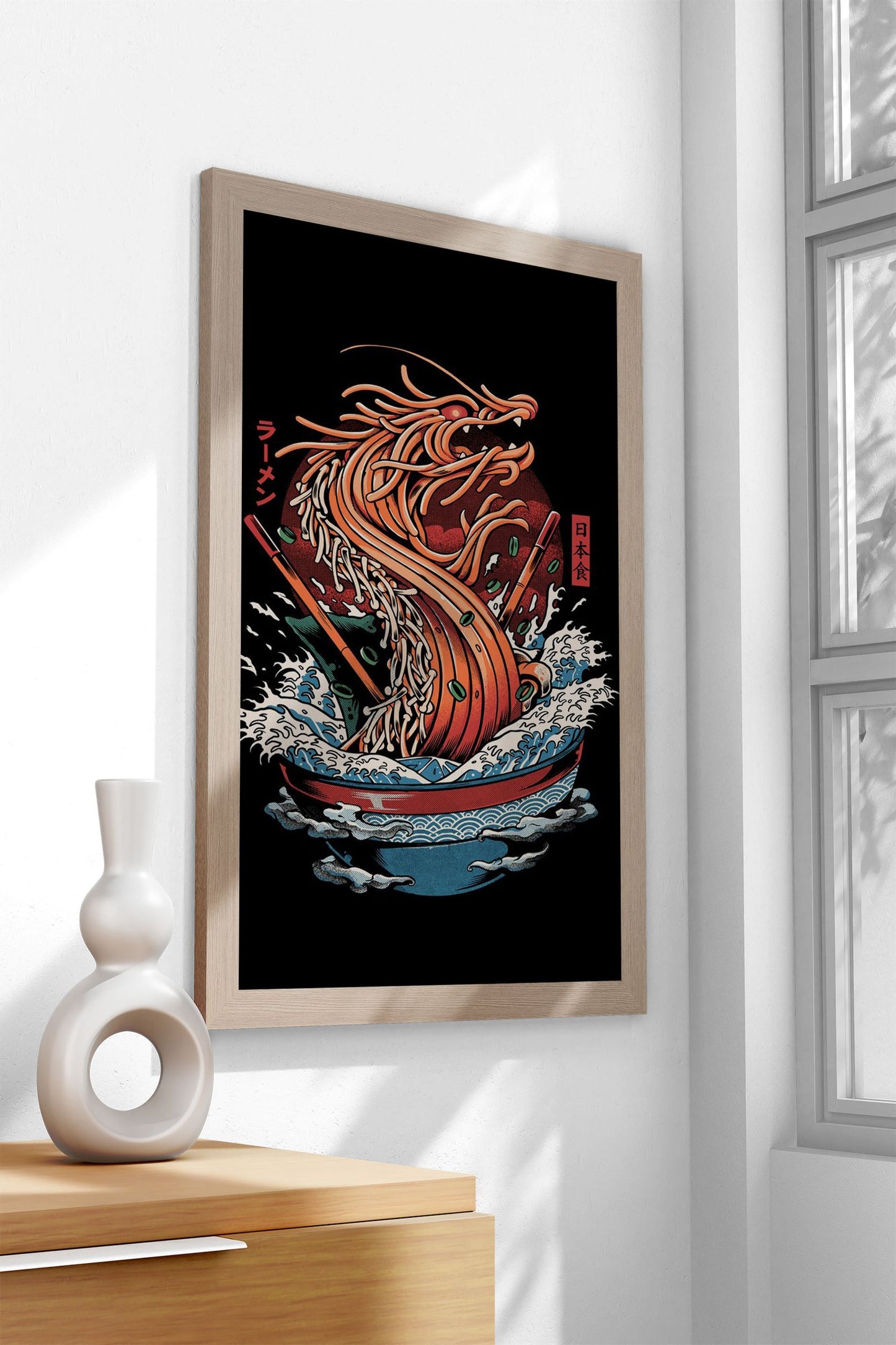 RAMEN DRAGON Asian Style Poster | Wall Art  for Home & Office | High-Quality Print