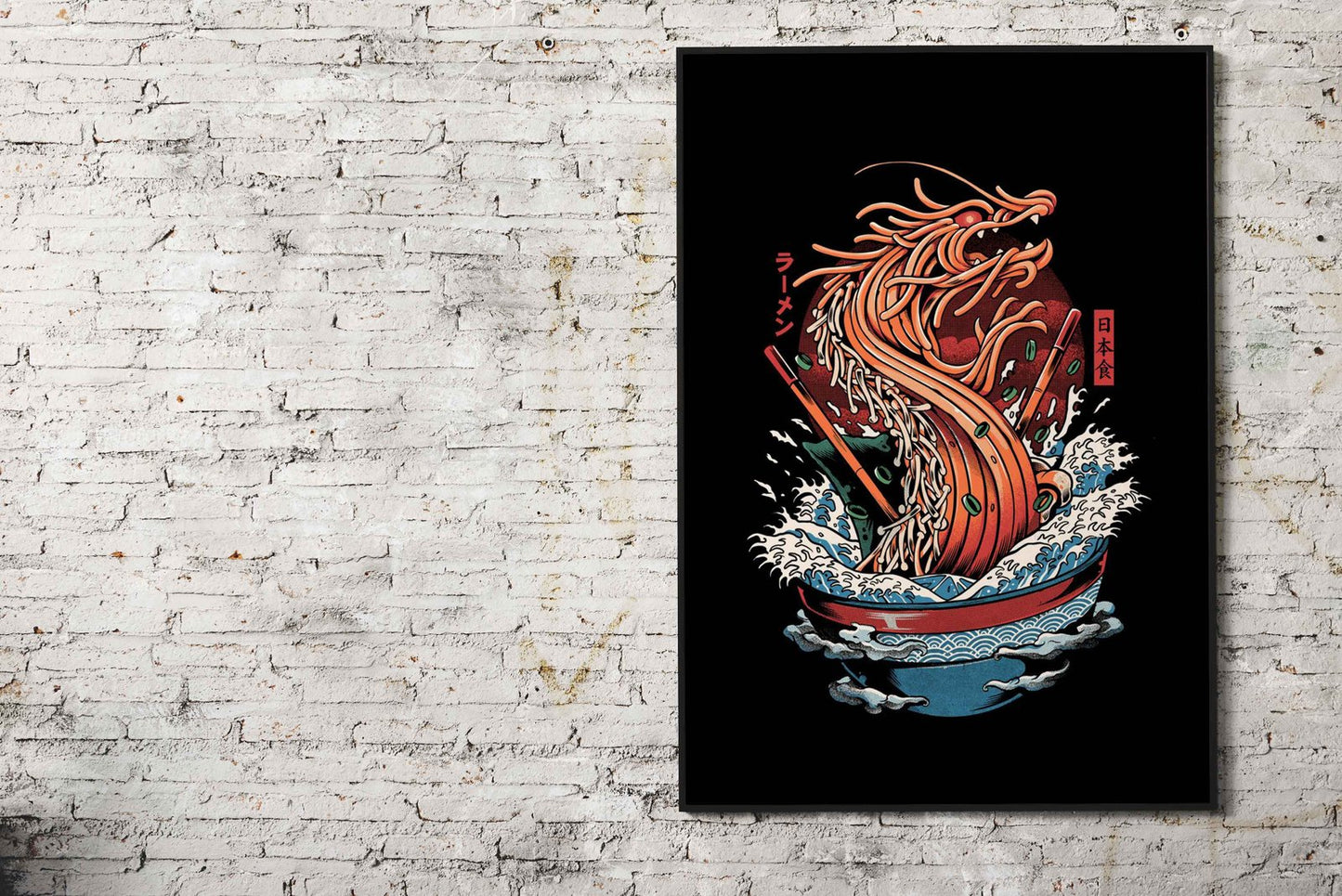 RAMEN DRAGON Asian Style Poster | Wall Art  for Home & Office | High-Quality Print