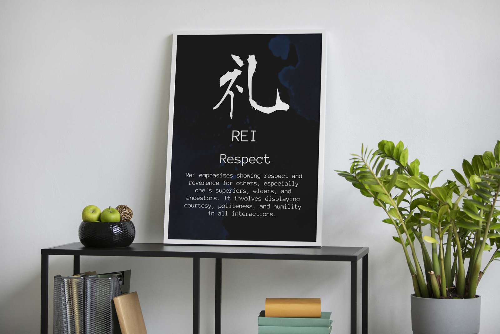 REI Bushido Code Black Asian Style Poster | Wall Art for Home & Office | High-Quality Print - High-Quality Visual Display