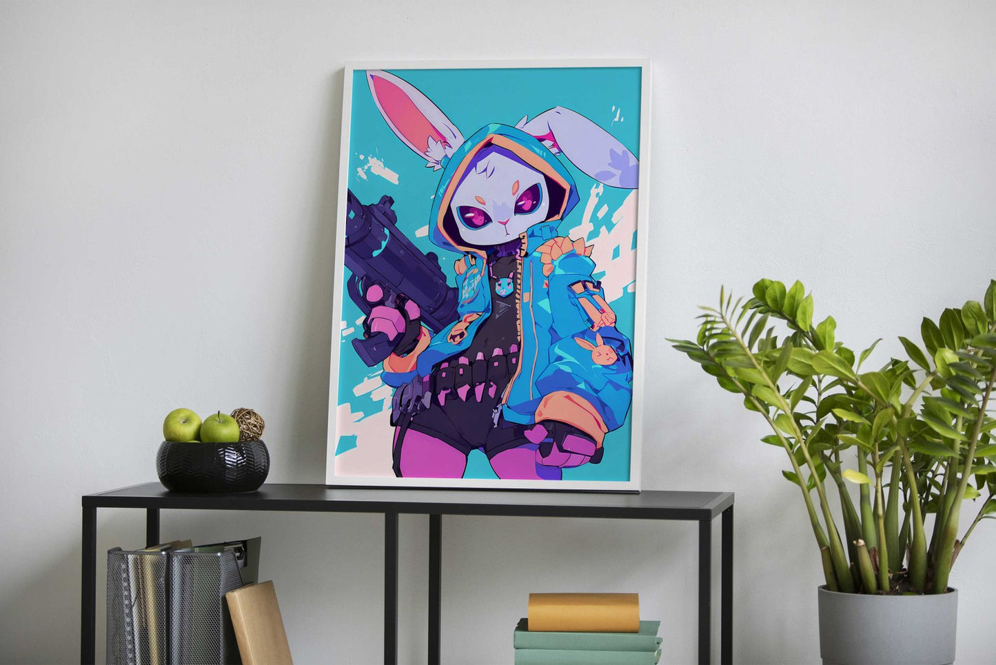 Rabbit Anime Gunner Asian Style Poster | Wall  Art for Home & Office | High-Quality Print
