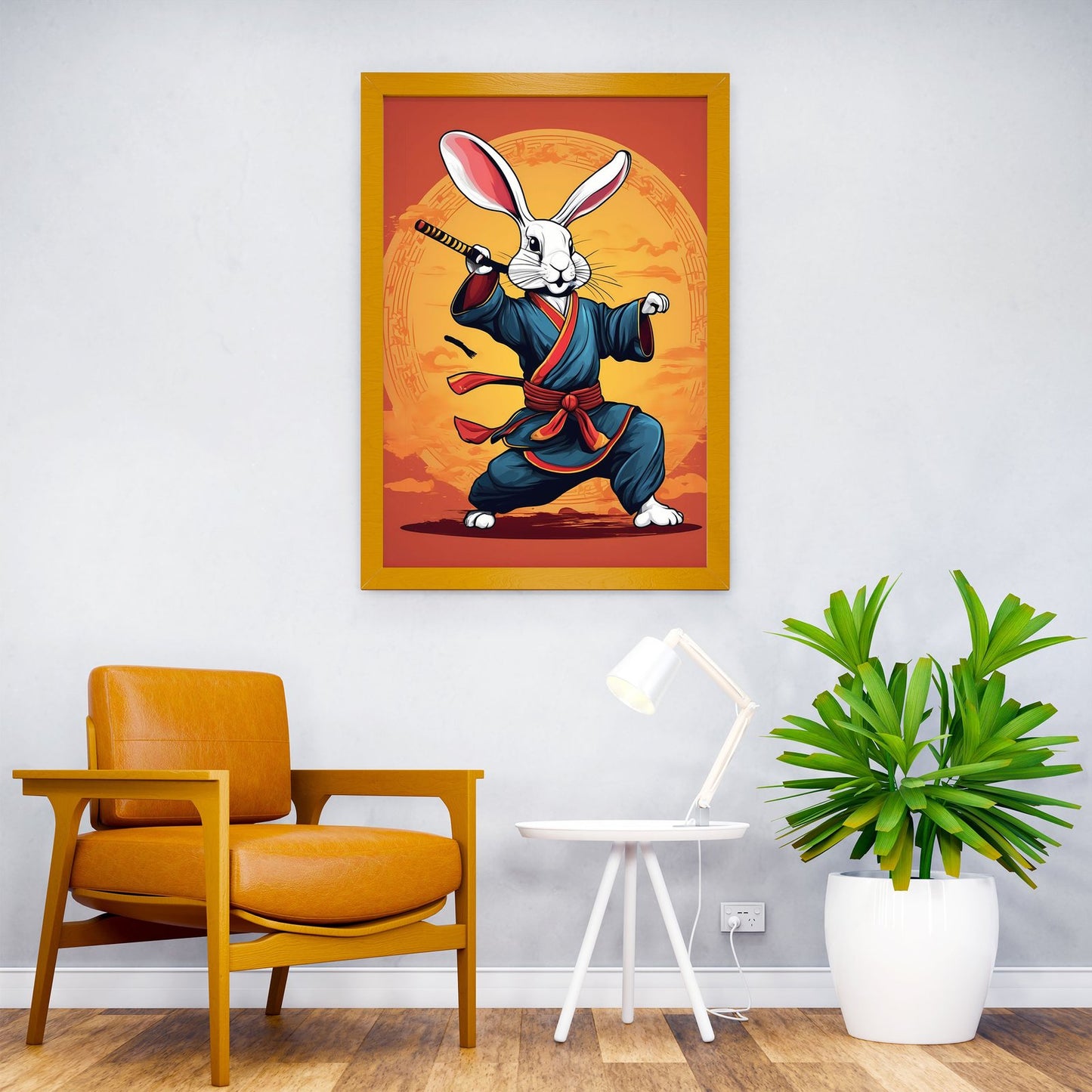 Rabbit Asian Style Poster | Wall Art for Home &  Office | High-Quality Print